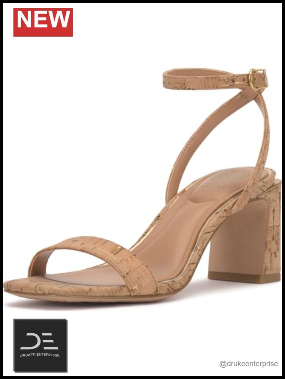 Vince Camuto Hamda Ankle Strap High Heel Sandals Block Heel
